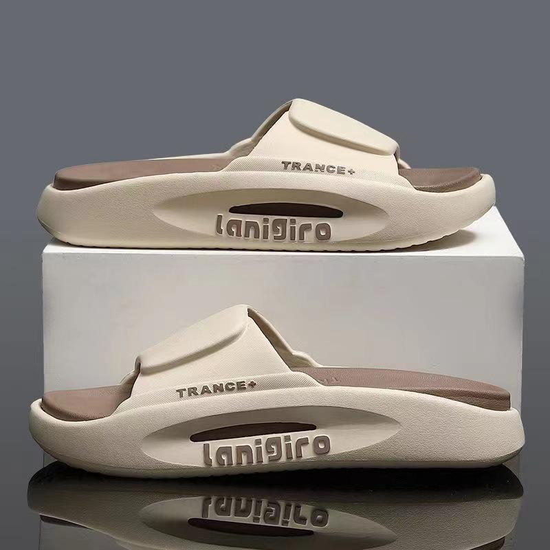 Men's Korean Style Sports Slippers: Summer Outdoor, Non-Slip Thick Sole Sandals for Home and Indoor Use