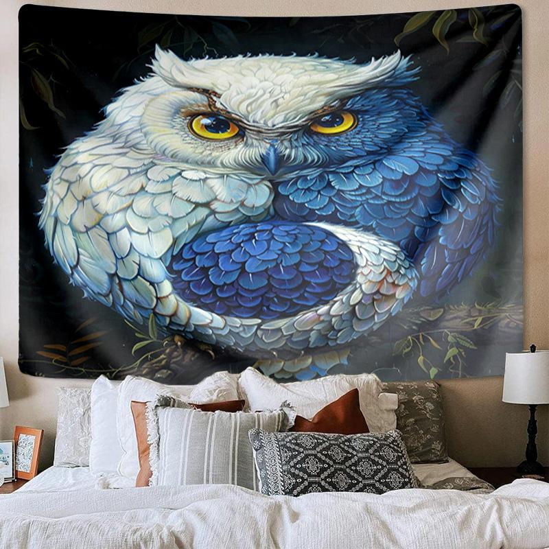 Mystical Forest Owl Tapestry Room Decoration Wall Hanging for Living Room Bedroom, dormitory, Birthday and Christmas gifts