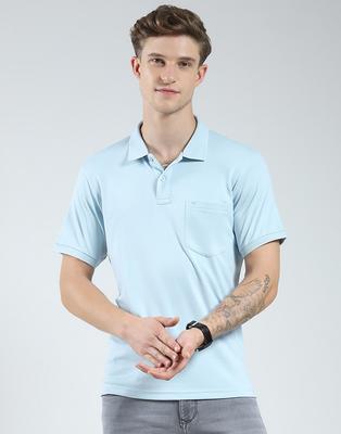 Mens Solid Collar Neck Tshirt