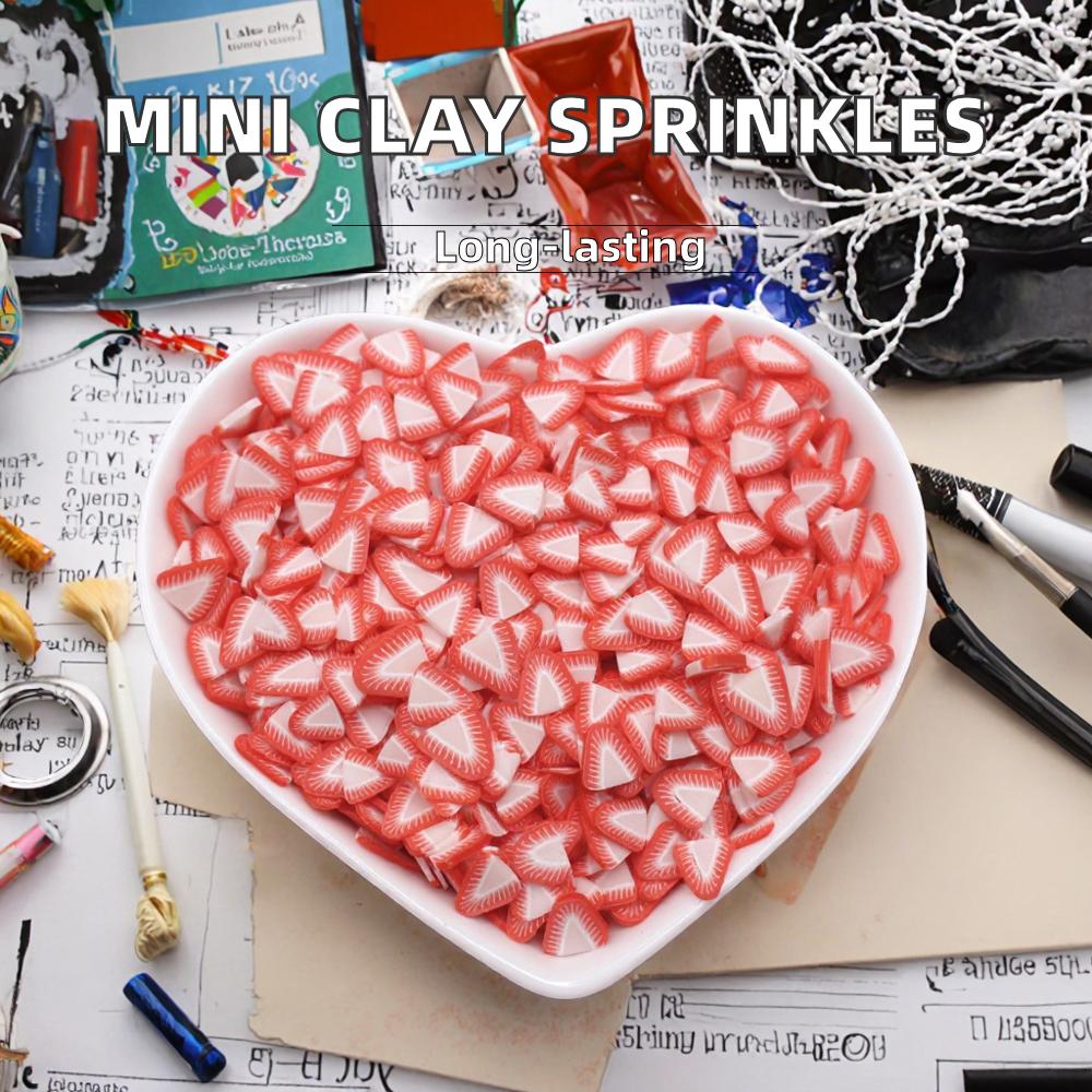 Hot Selling Miniature Polymer Clay Figurine Multi-Fruit Slices Sprinkles for Kids Craft and Slime