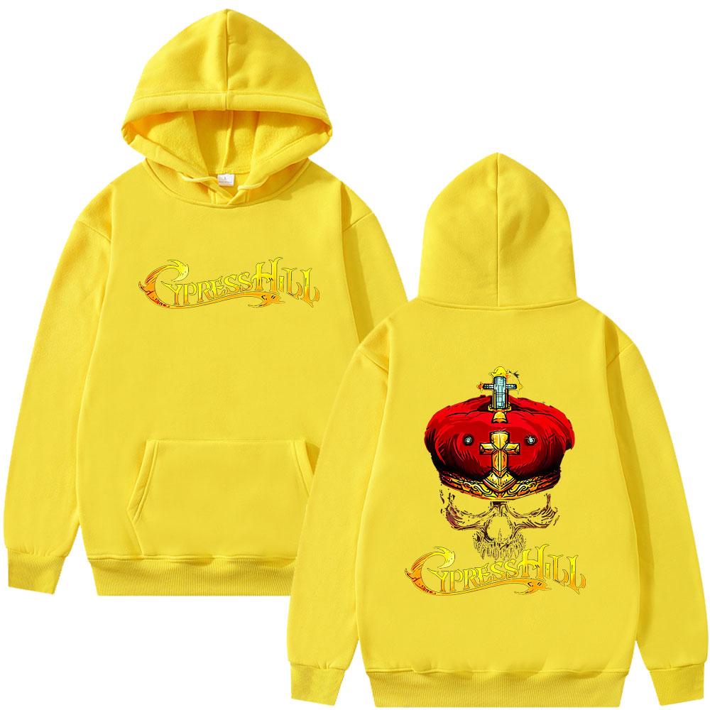 Rapper Cypress Hill Stoned Raiders Hoodie Skeleton Graphic Pullover Male Vintage Casual Hoodies Men Fashion Streetwear