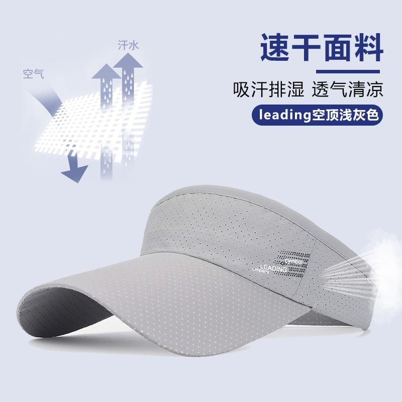 Schnelltrocknende atmungsaktive Sport-Visierkappe mit perforiertem Oberteil, leichte verstellbare Outdoor-Sonnenkappe zum Laufen, Golf, Tennis