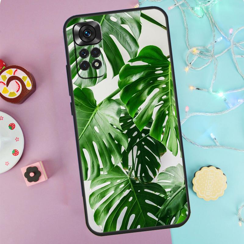Tropical Leaves Case For Xiaomi Redmi Note 14 Pro 9 10 11 12 13 9S 10S 11S 12S Redmi 14C 10C 12C 13C Cover