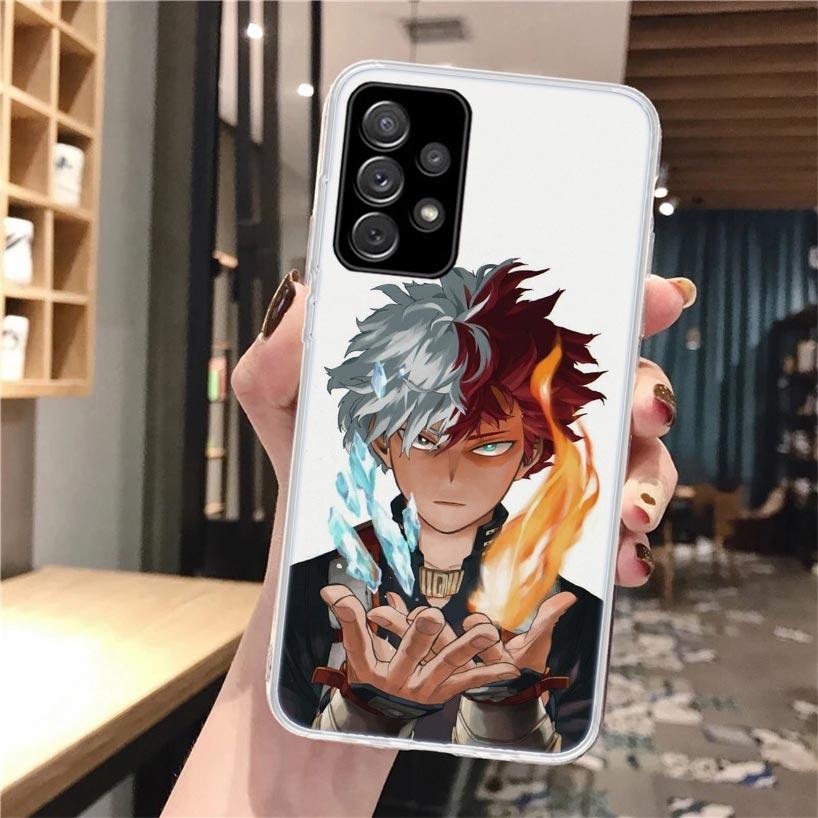 MHA Todoroki Shoto Soft Phone Case For Samsung Galaxy A16 A26 A36 A56 A15 A14 A13 A55 A54 A53 A35 A34 A33 A25 A24 A23 A05S A04S
