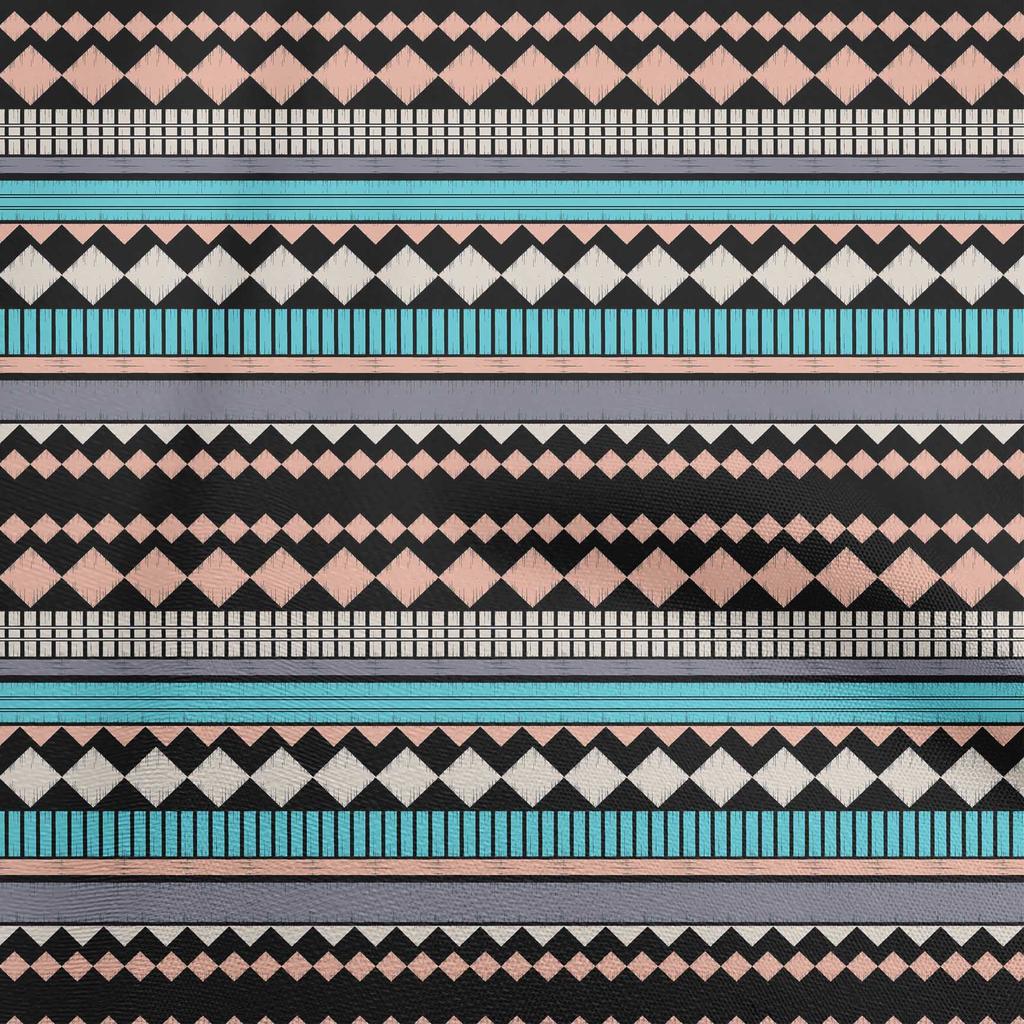 oneOone Bavlněná flex látka tmavě broskvová geometrická šicí látka na metráž s potiskem, šicí potřeby na oblečení, 40 palců