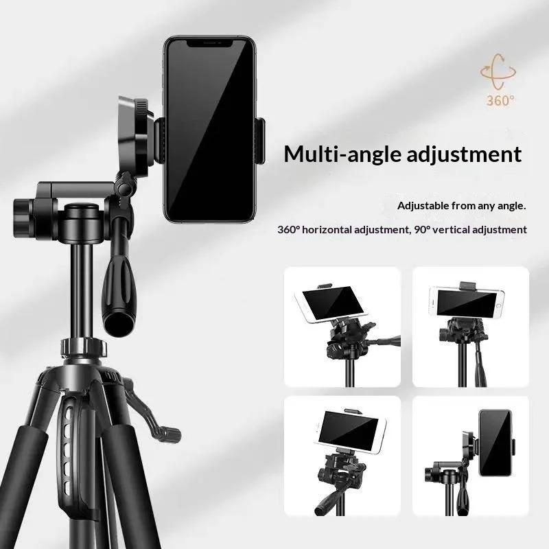 Tripé de Viagem para Celular Auto Tripé de Alumínio Alto 55” 140cm Suporte Com Placas Rápidas Montagem Cabeça Panorâmica Para Câmera Digital Canon Nikon Dslr Slr