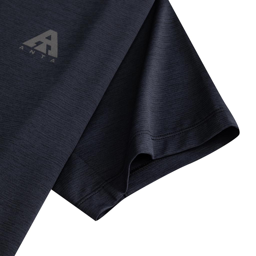 Anta Outdoors Short Sleeve Knitted T-Shirt Summer 2026 Men Tops Black Gray 952626101-3