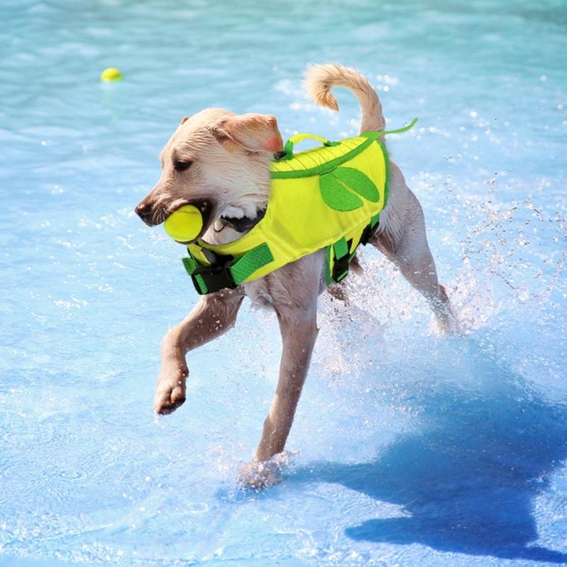 Dog Pool Cloth Preservers Vests Dogs Pool Vests Belt with Handle for Pool Dog Beach Clothes Lightweights