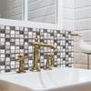 10PCS Mosaic Style Tile Simulation Stickers Self-adhesive Kitchen Waterproof PVC Wall Stickers Living Room Bathroom Decoration