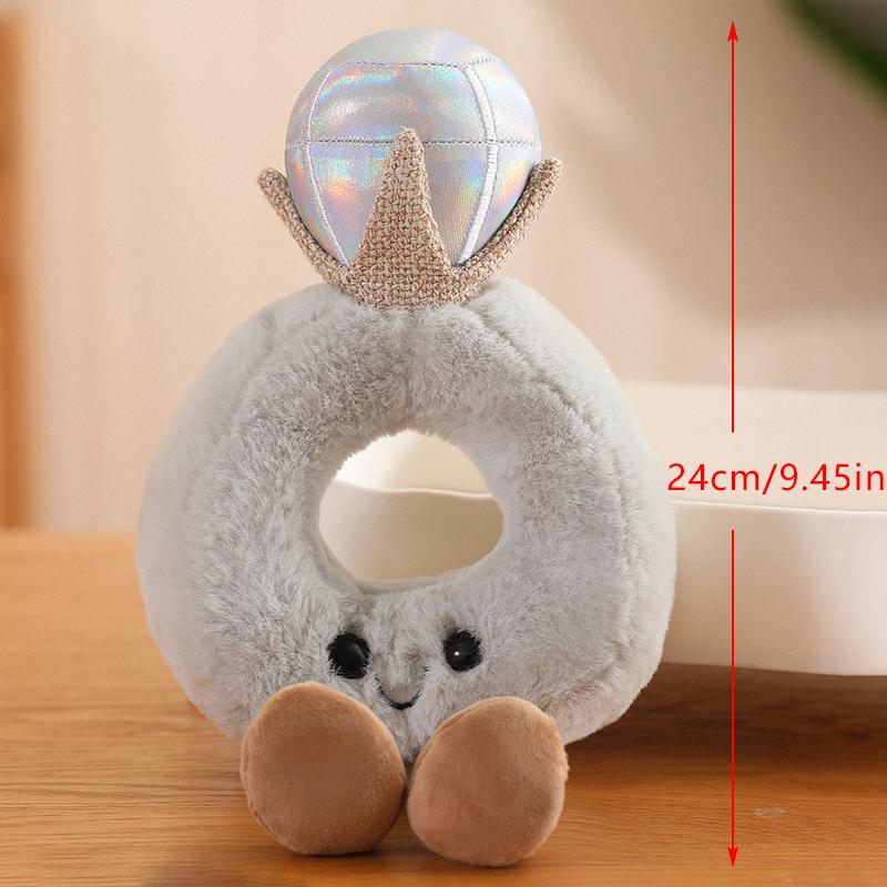 

Милая кукла с бриллиантовым кольцом, плюшевые игрушки, имитация торта, плюшевая кукла, каваи, мягкая набивная игрушка, свадебный декор, подарки на день рождения для девушки