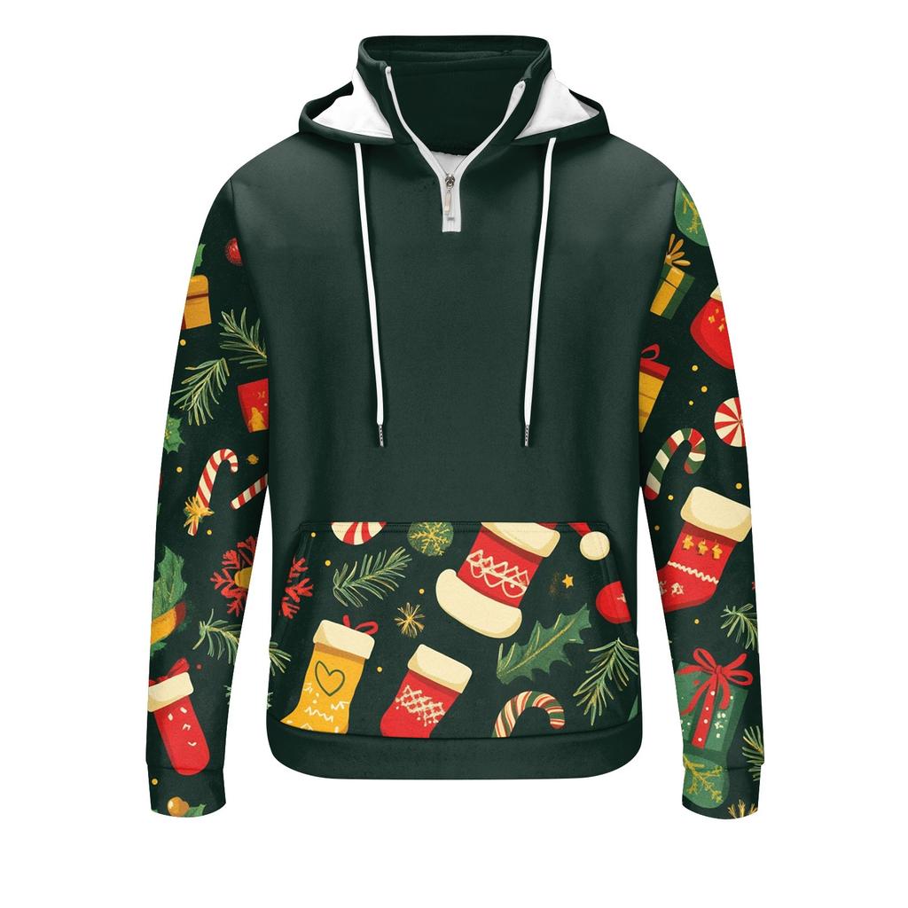 Bahar ve Erkek Ayakta Yaka Sweatshirt Açık Hava Rahat Kazak Üstleri