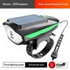 Solar Bicycle Light With Horn Led Bike Front Lamp Headlight For Bicycle Mountain Road Bike Electric Bell Cycling Accessories