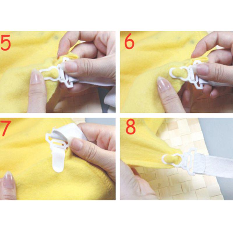 4 Pcs Useful Elastic Bed Sheet Clip Fasteners Grippers Holder Fixing Slip-Resistant Belt Mattress Cover Blankets