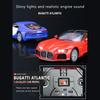 1/24 Scale Bugatti Atlantic Supercar Diecast Car Model Toy, Pull Back Toy Vehicle with Sound and Light for Kids Toddler Boys Girls Gift Collection
