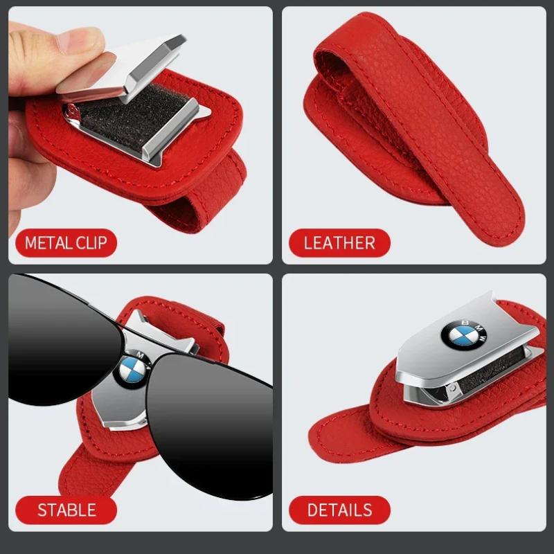 Portaocchiali da Sole per Aletta Parasole Auto Clip Porta Biglietti Tessere Supporto per BMW Serie 1 2 3 4 5 6 7 8 GT X1 X2 X3 X4 X5 X6 X7 IX3