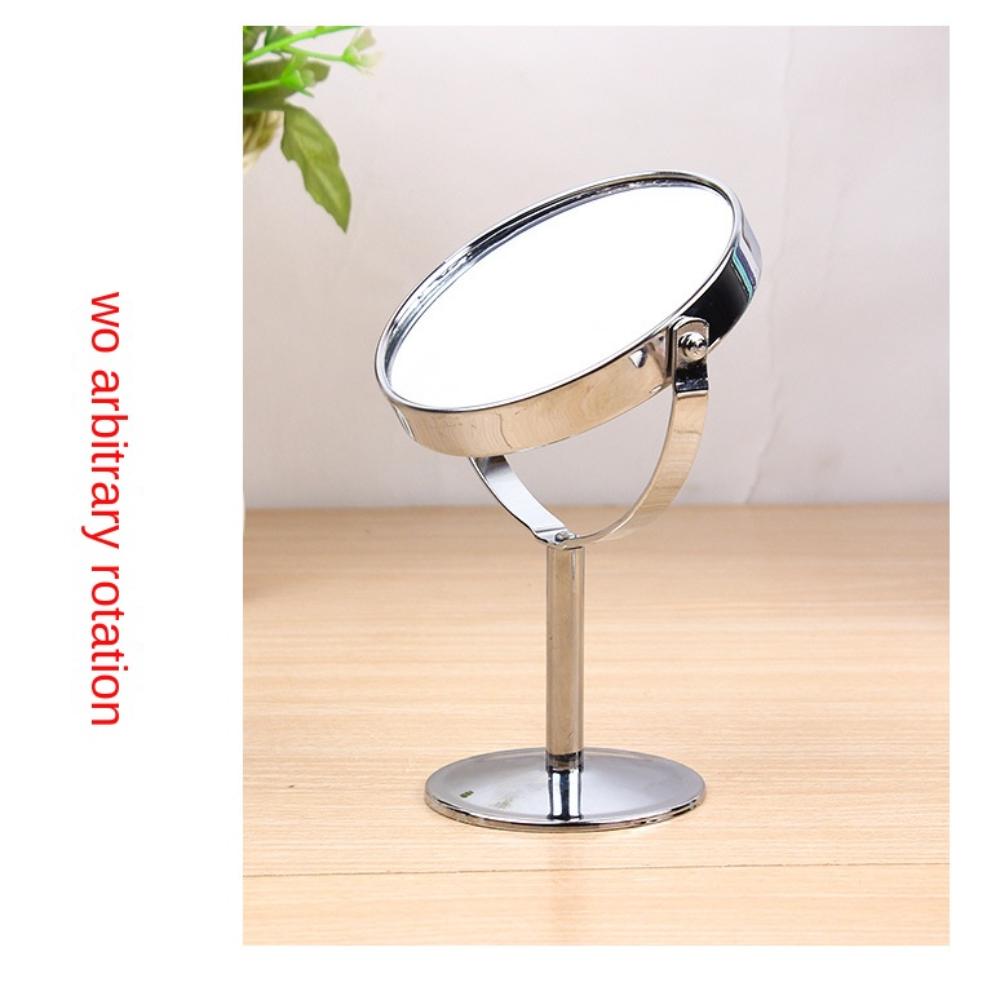 1:2 Magnifying Nordic Makeup Mirror Oval Desktop Cosmetic Mirror Desktop Stand Mirror Household