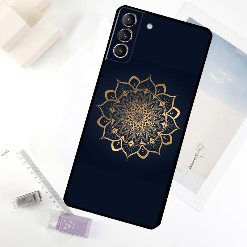 Mandala Chakra Yoga Phone Case For Samsung Galaxy S25 Ultra S20 S21 S22 S23 S24 Ultra S9 S10 Plus S24 FE Cover