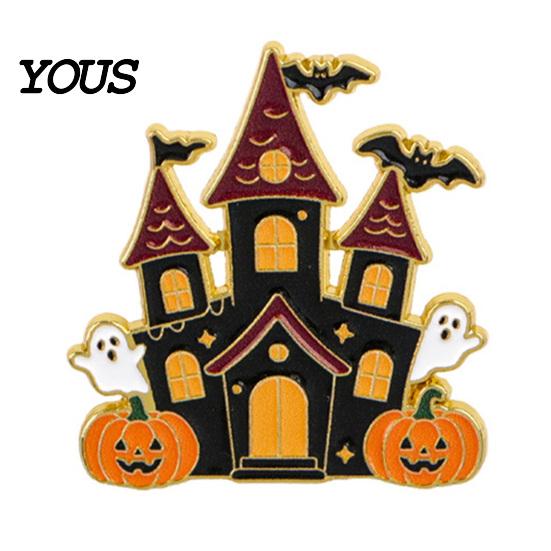 Unique Holiday Gifts for Friends Halloween Enamel Brooch Pin, Cartoon Ghost Witch Hat Black Cat Lapel Pins Spider Decorative Badge Jackets Backpacks