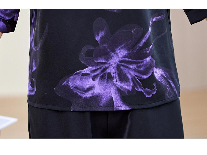 Mom's 2025 New Chiffon Suit: Chinese-Style Age-Reducing Two-Piece for Middle-Aged & Elderly Women