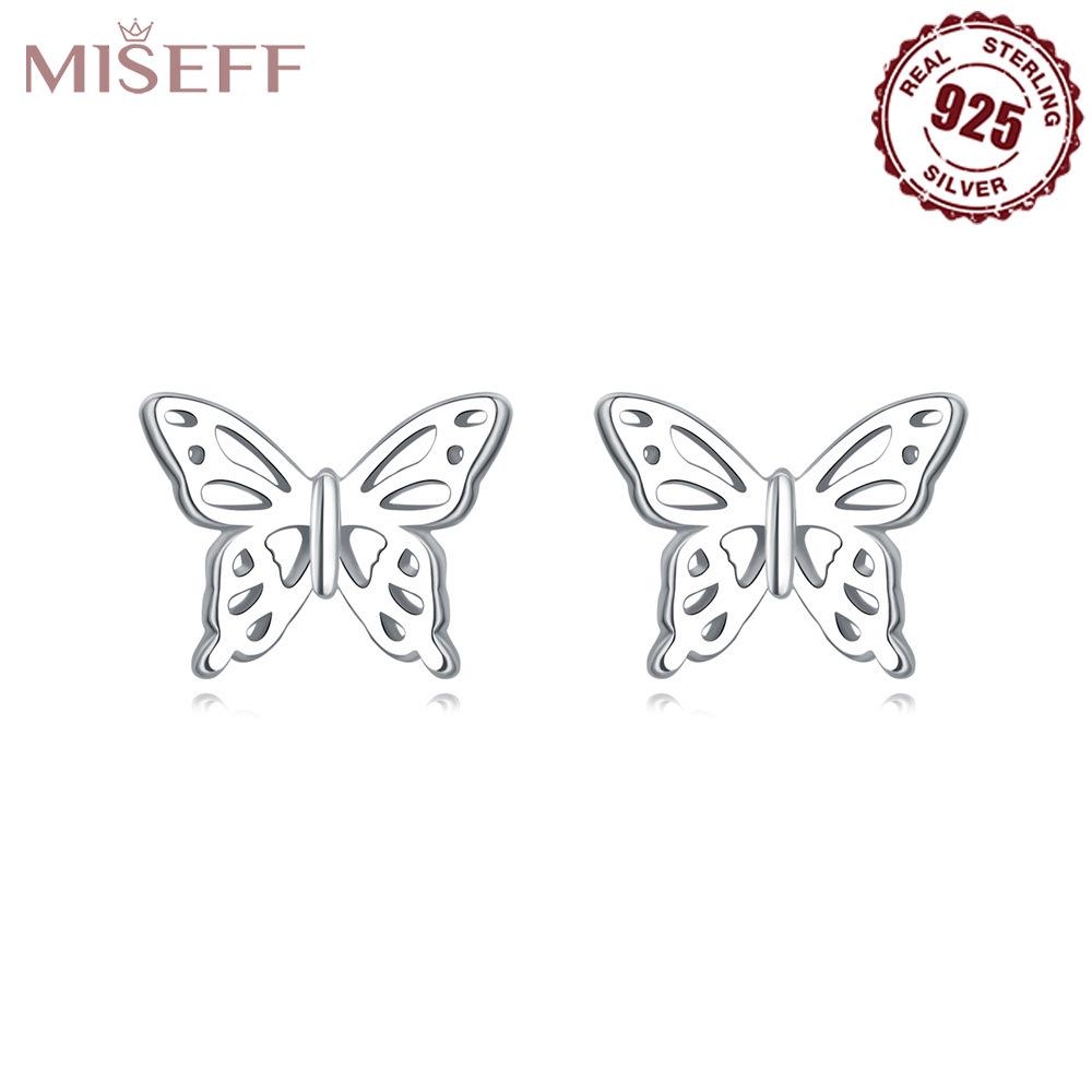 

Серьги-пусеты из стерлингового серебра с бабочками, стрекозами и пчелами для женщин S925 Sterling Silver