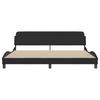 vidaXL Bettgestell "Dover" Schwarz 200x200 cm Stoff