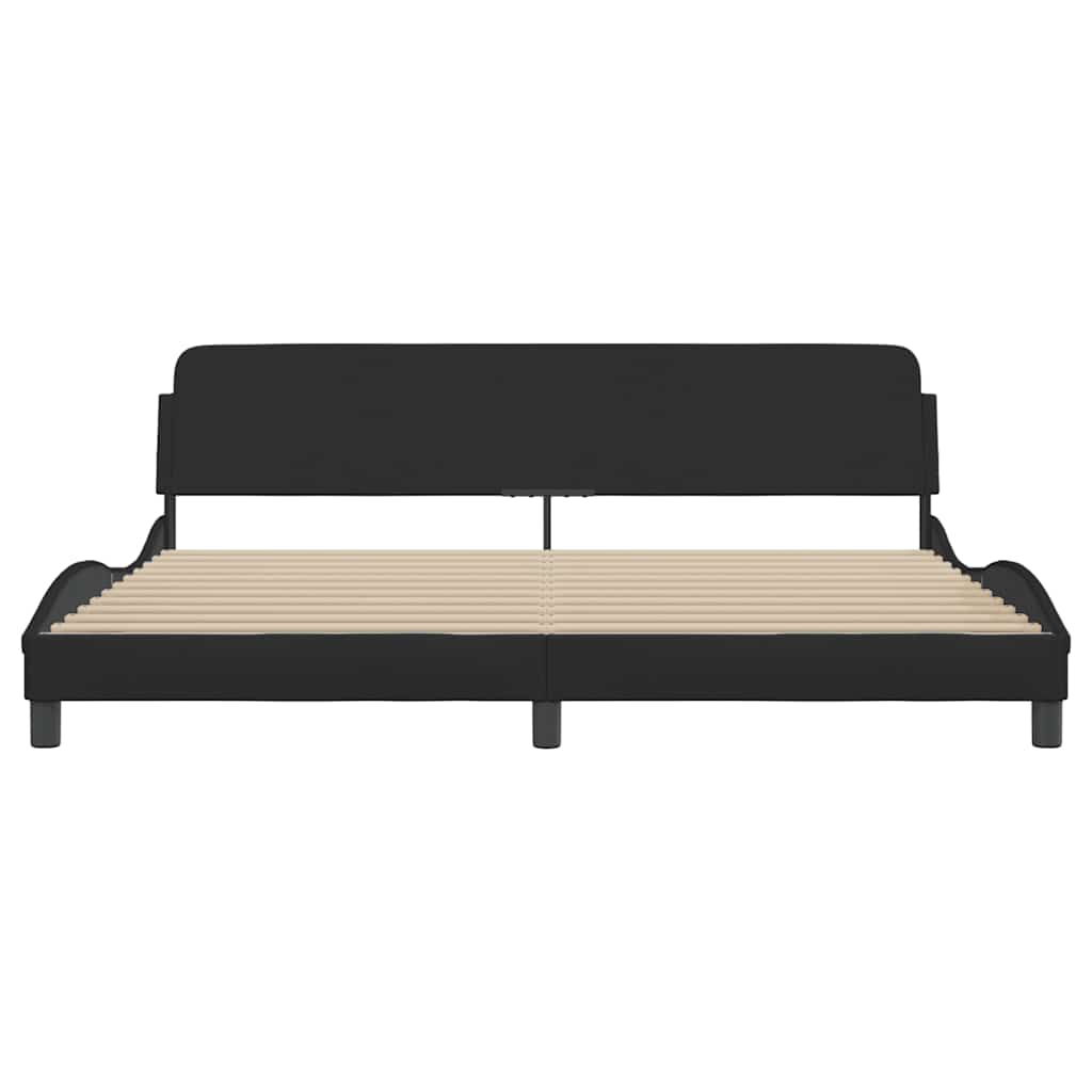 vidaXL Bettgestell "Dover" Schwarz 200x200 cm Stoff