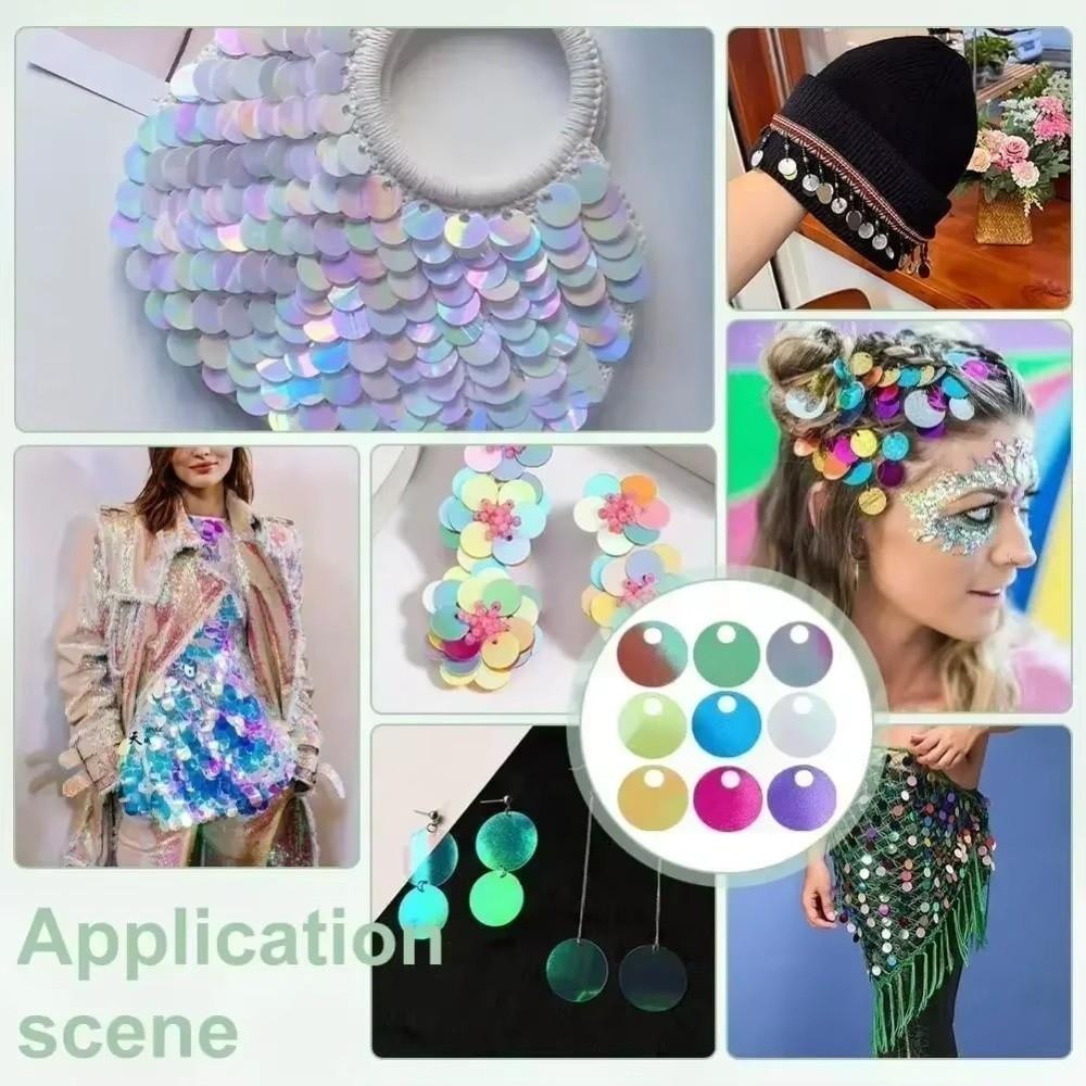 Flat Loose Sequins 30mm Sewing Sequins Versatile Paillette Sequin  Garment Accessory