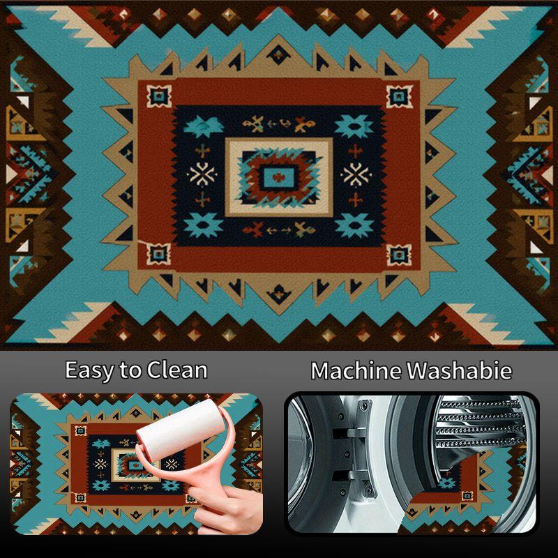 1Pcs Tribal Pattern Car Trunk Mat with Anti Slip Cargo Liner Waterproof Rear Storage Protector Floor Mat for SUV Sedan Vehicle I