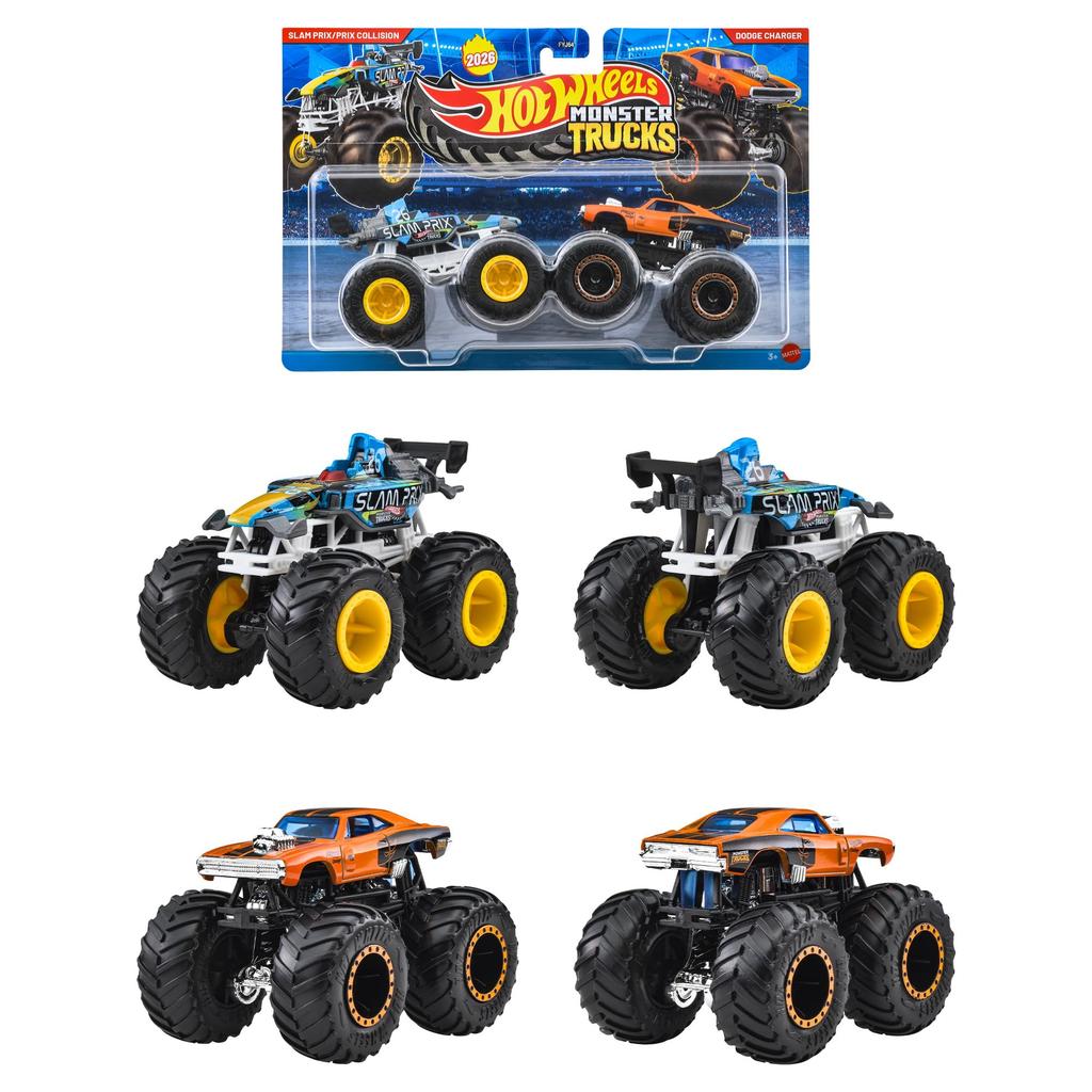 Hot Wheels Monster Trucks Scale Assortment Vehicle Miniature Cars cars per pack x 8 Boxed Set Ages 164 2-Pack - Toys, (2 sets) - - 3+ - Multi-pack