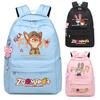 Ryggsäckar med Zootopia 2-tema för flickor, snygga och söta, trendiga skolryggsäckar 0193