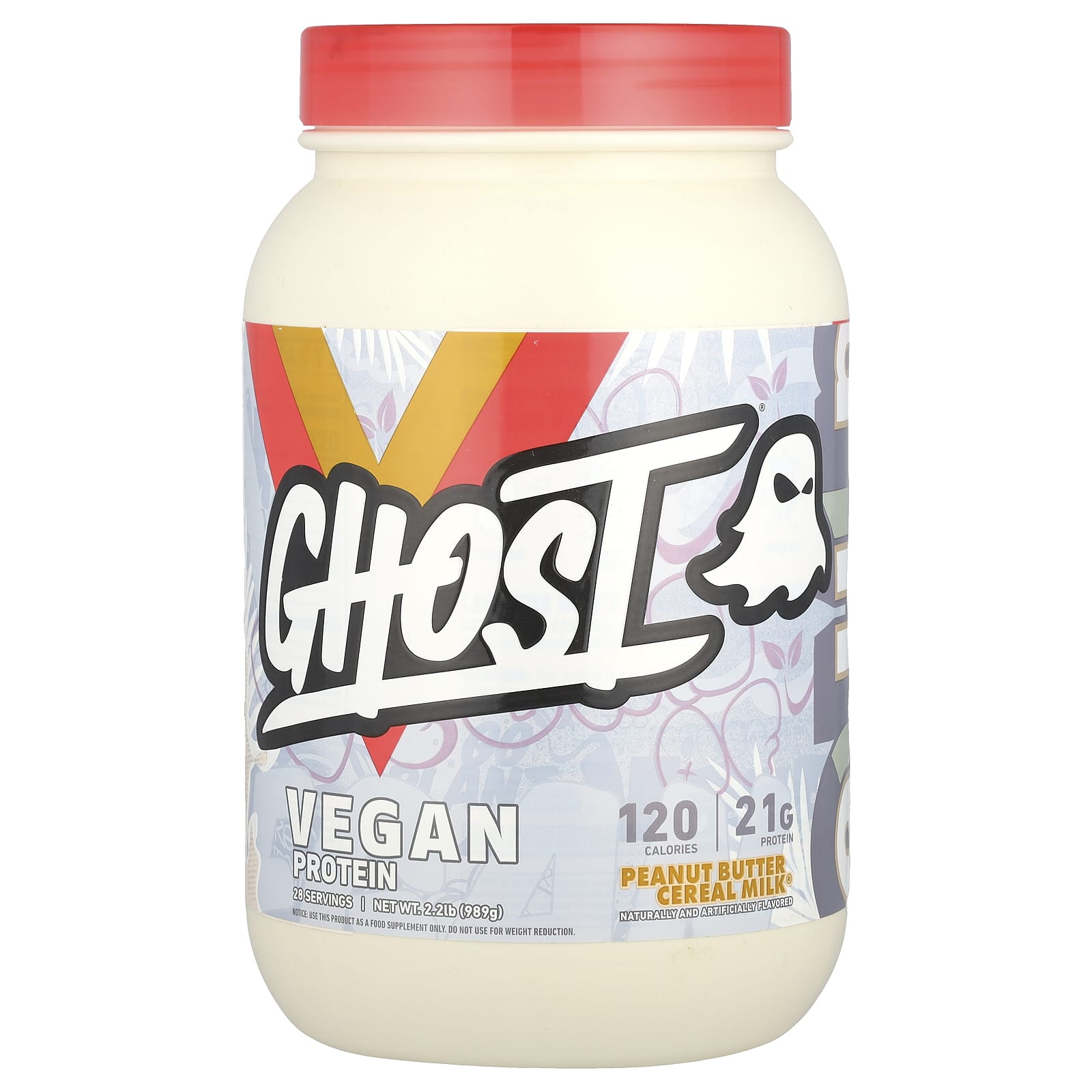 

Ghost, Vegan Protein, Peanut Butter Cereal Milk®, 2.2 lb (989 g)