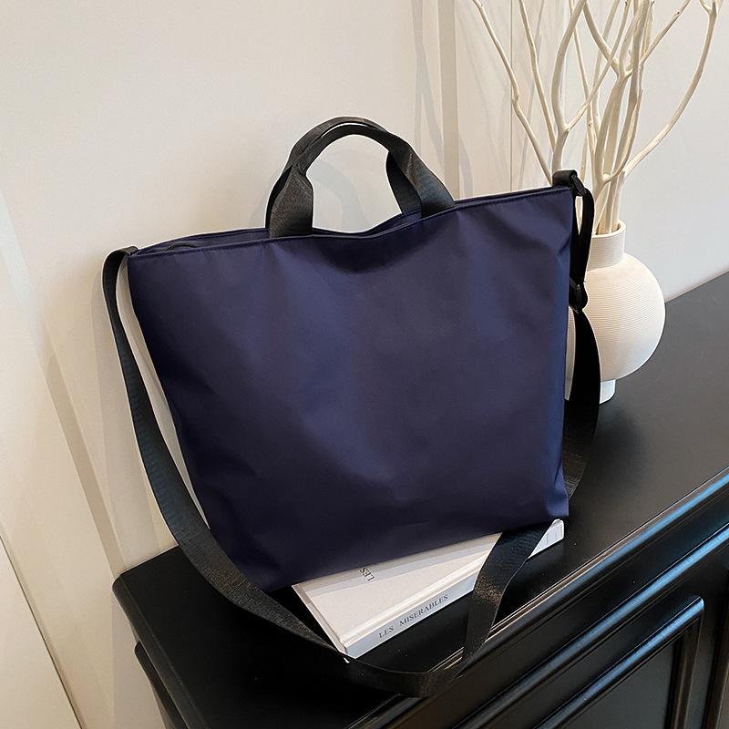 

Вместительная сумка-тоут для поездок на работу, женская новая простая и универсальная сумка, нейлоновая на плечо, сумка-мессенджер синий