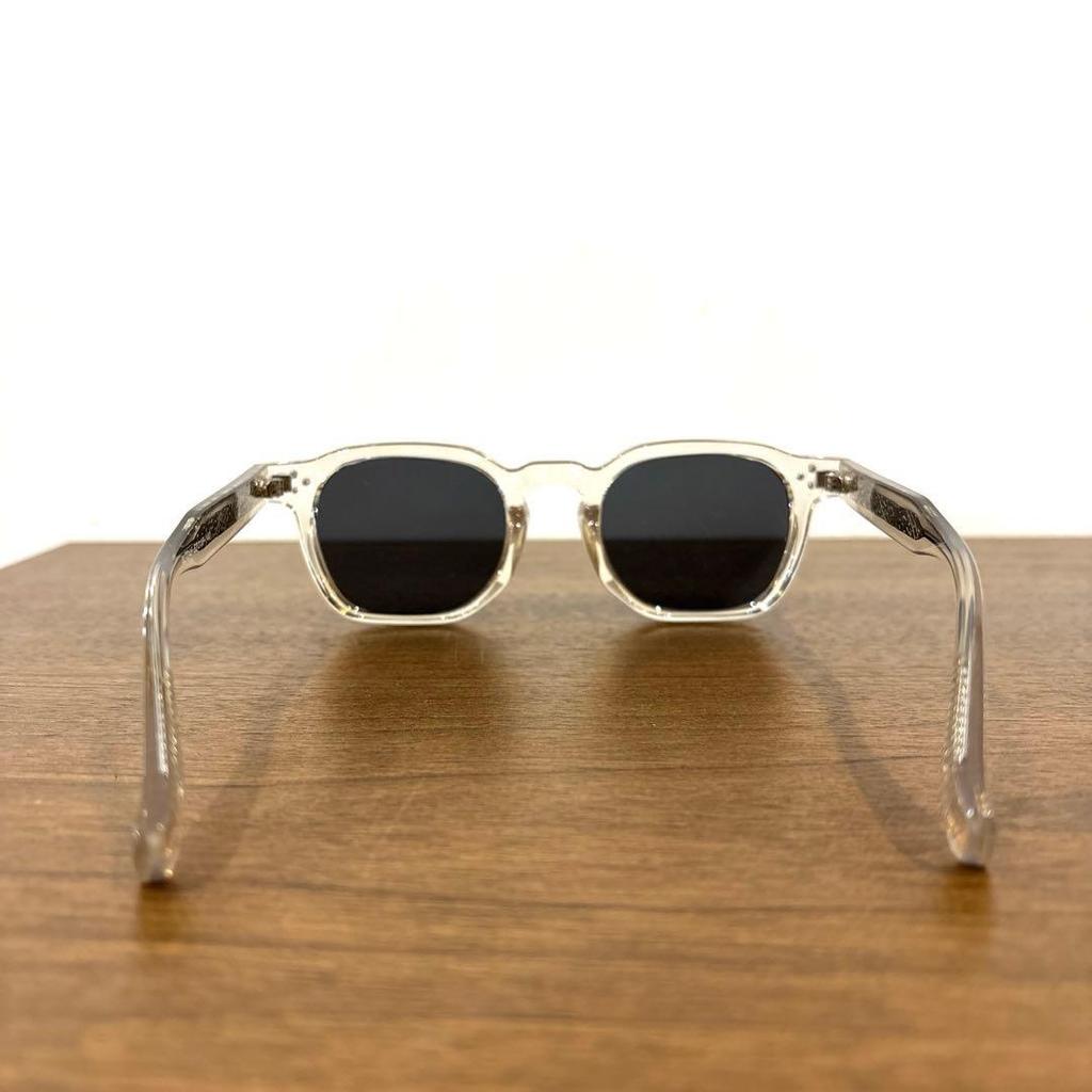 Used Vintage Sunglasses Clear Frame Champagne Yellow Transparent Kihaku