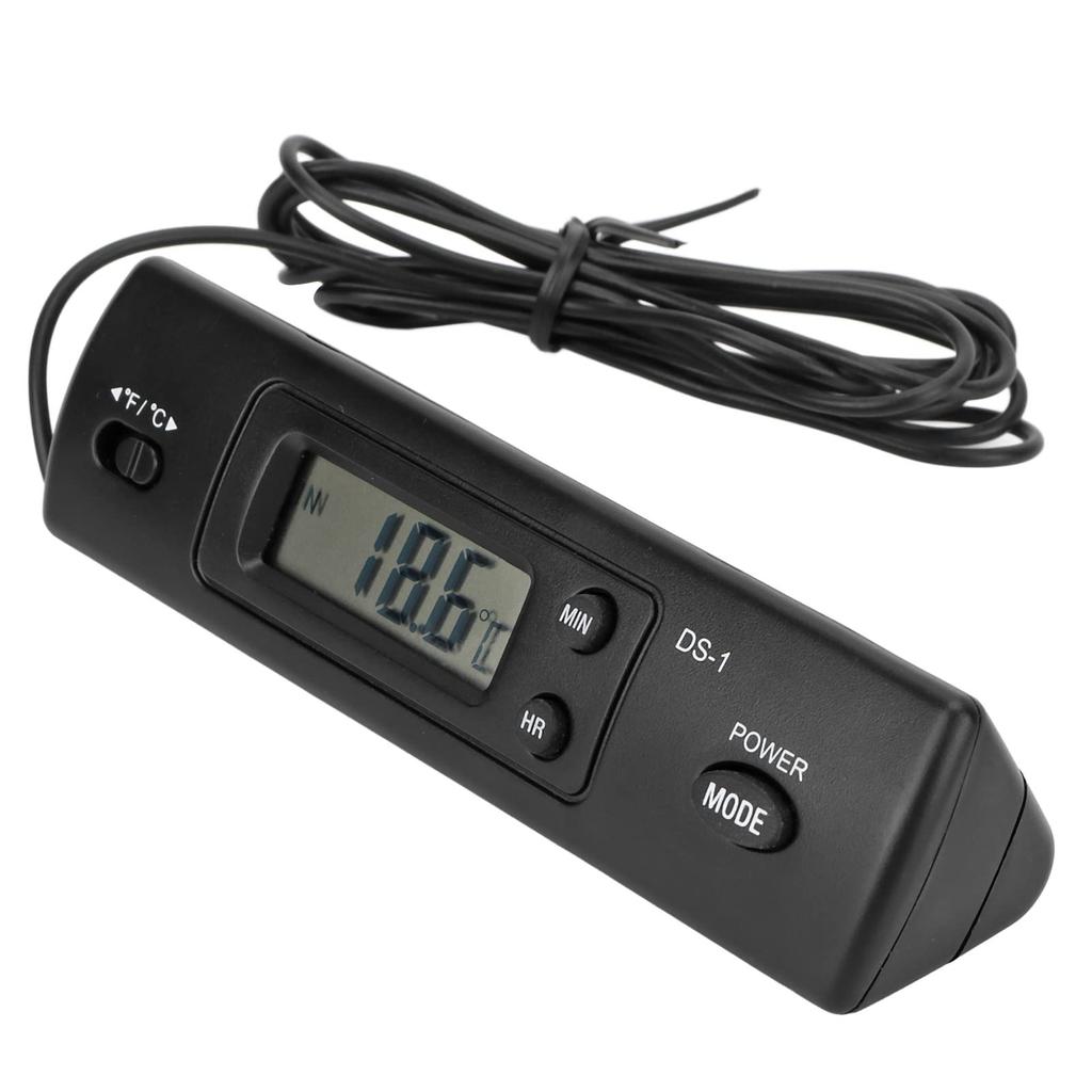 Car Thermometer, Car Temperature Digital Clock Multifunctional High Accuracy Electronic ABS Clock Car Digital Clock for Vehicle Car