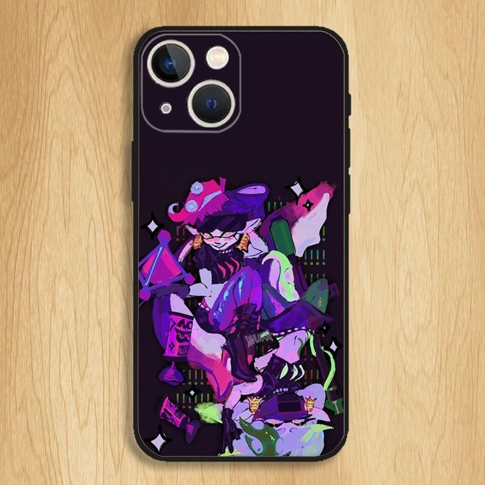 Game Splatoon Phone Case For iPhone15,14,13,12,11,Pro,Max,Plus,Mini,X,XS,XR,8,7,6,S,Plus,SE Soft Black Case
