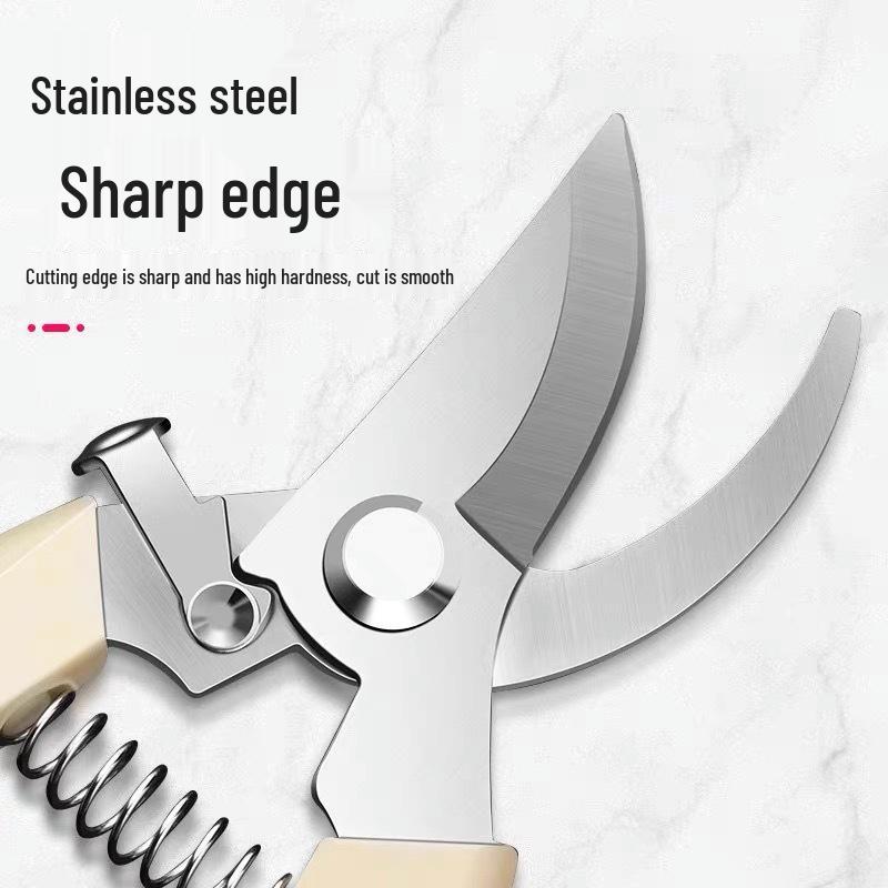 Stainless Steel Cross-Border Pruning Shears for Thick Branches – Garden, Horticulture, and Fruit Picking Scissors