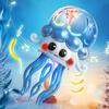 Electric Dancing Jellyfish Toy with LED Lights Music Obstacle Avoidance Octopus Toy Toddlers Boys Girls Interactive Cartoon Sea Animal Toy