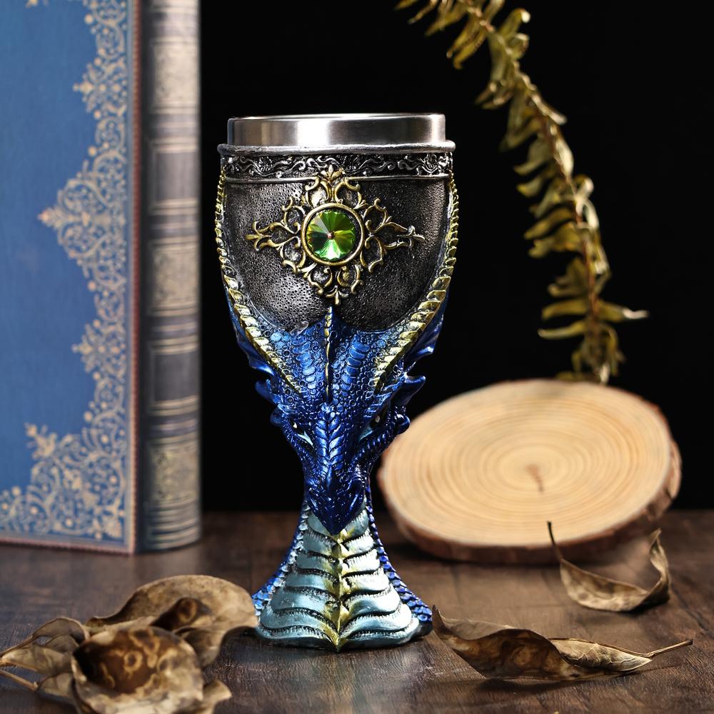 Pohár dračí hlavy Halloween dárek barové a nápojové náčiní Sada barových lahví Hrnek na kávu Viking Hrnek na pití Izolované nádobí na vodu