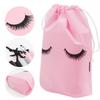 Qiwu New With Drawstring Reusable Eyelash Extension Storage Bag Waterproof Eyelash Tools Pouch Gift Bags With Drawstring