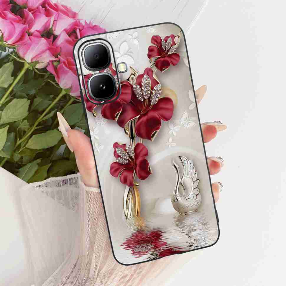 For Infinix Smart 20 4G X6840 X6840B Case Cartoon Cat Dinosaur TPU Black Cover For  Infinix Smart20 smart 20 4G Phone Casing