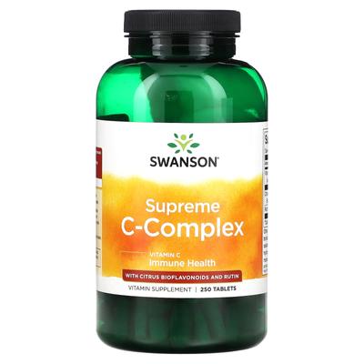 Supreme C-Complex, with Citrus Bioflavonoids and Rutin, 250 Tablets