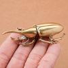 3 Style Available Beetles Miniature Figurine Small Desk Decoration Vintage Copper Insect Tea Pets Ornament Home Decor Accessory