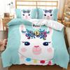 Alpaca Duvet Cover Kids Girls Alpaca With Headphones Duvet Cover Cartoon Alpaca Comforter Cover Double Queen King Size