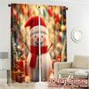 2pcs,Curtains Cute Snowman Christmas Holiday Decorations (2) Pattern Modern Curtains Polyester Curtains Decorations Perfect for