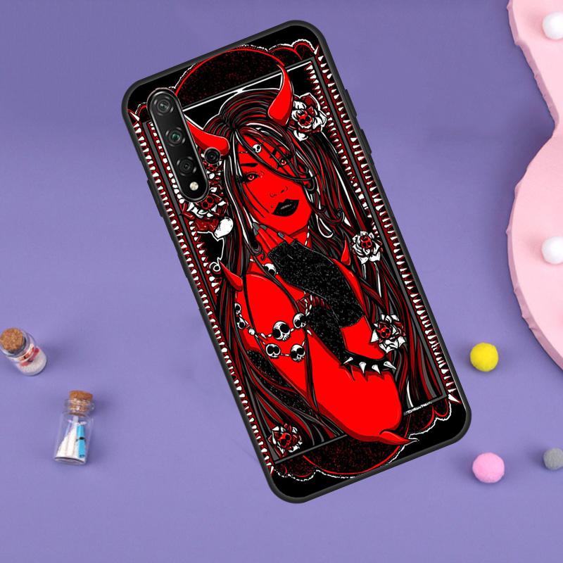 Devil Woman For Huawei Nova 10 9 SE 3i 7i 8i 11i 12i Y60 Y61 Y70 Y72 Y73 Y90 Y91 P20 P30 P40 Lite Case