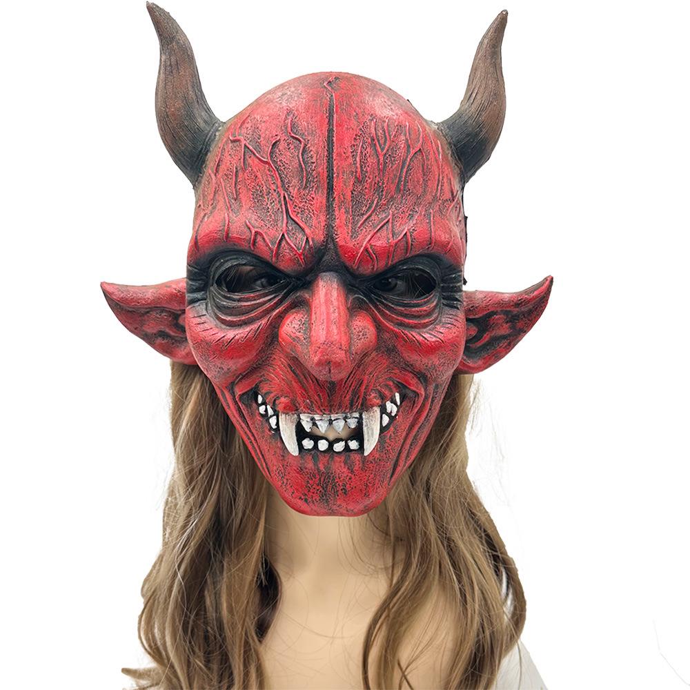 Halloween Red Devil Cosplay Mask for Carnival and Costume Parties