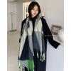 Winter new color matching scarf women's soft waxy shawl thickened warm long fashion versatile scarf