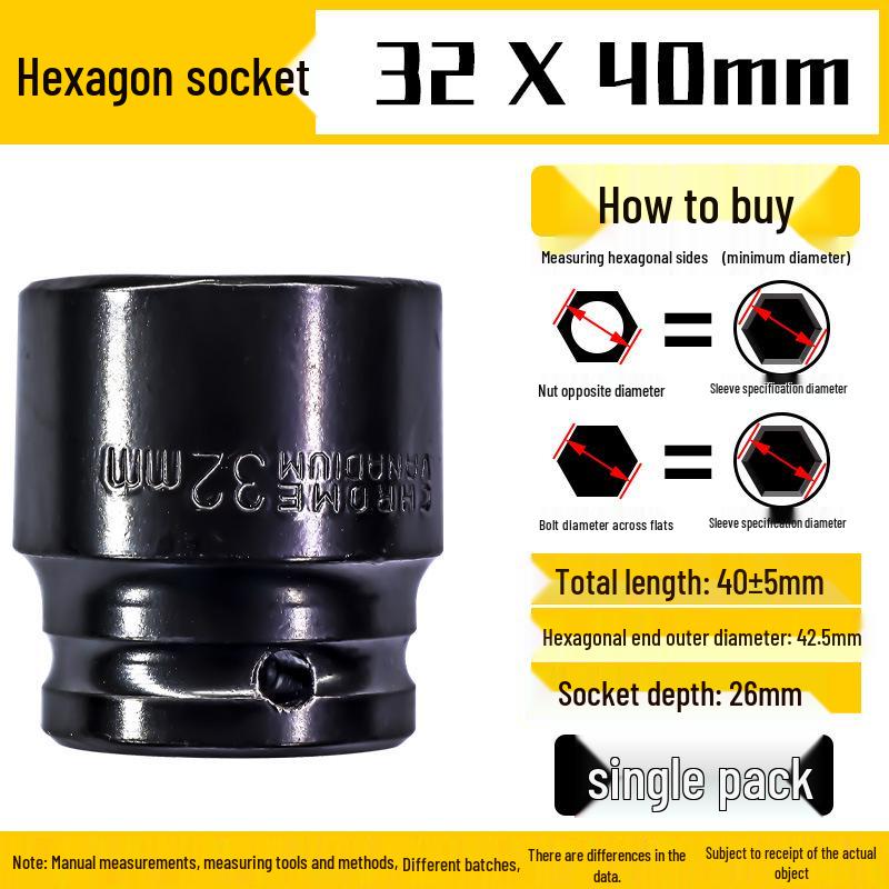 Electric Drill and Air Wrench Socket Set 1/2 Hex, 8-32mm