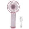 Mini Handheld Fan Transparent with Hook Quiet Small Pocket Fan 1200mAh Rechargeable Battery