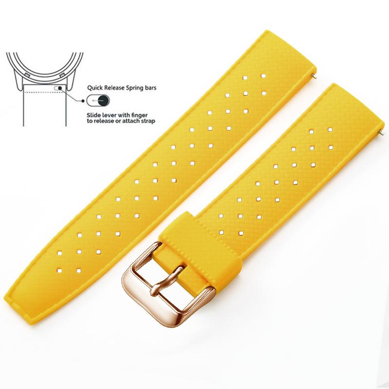 Tropical Silicone Watch Band Quick Release Watch Band 18mm 20mm 22mm Rubber Tropic Smart Watch Strap Waterpfroof Muti-Color